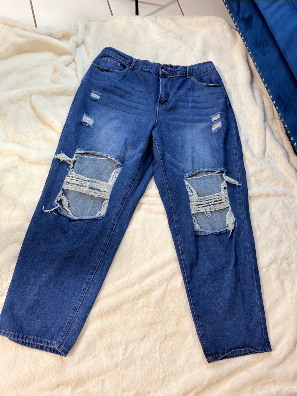 Women's Blue wide leg pants Denim